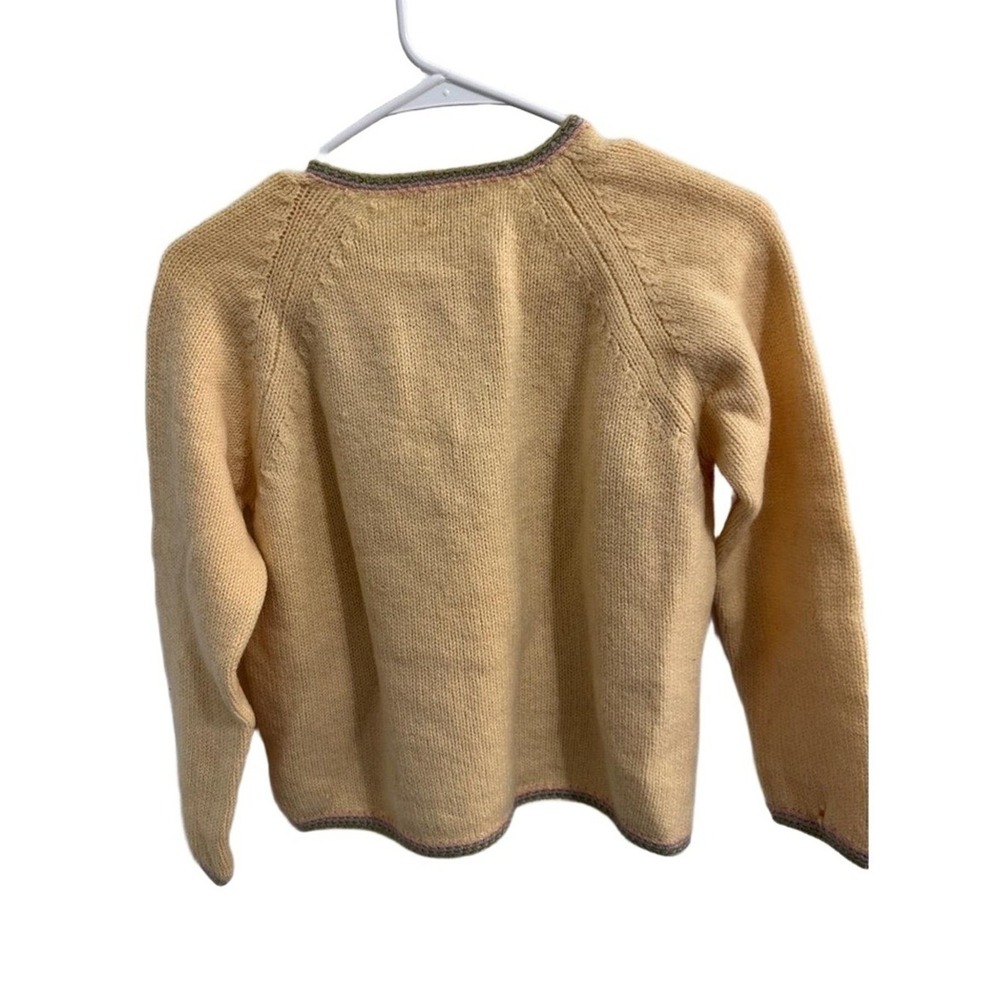 Cardigan Womans Large Vintage Wool Button Front Embroidered Y2K Grannycore - Picture 4 of 7